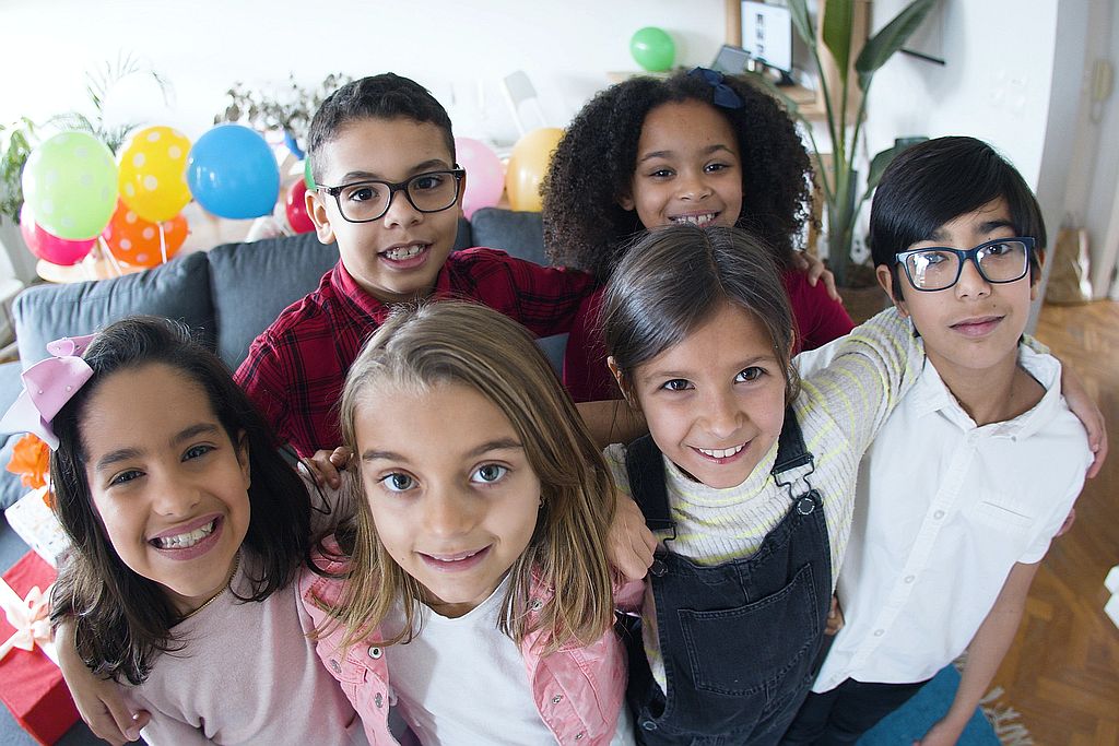 6 happy students