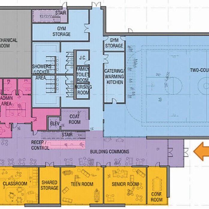 Blueprint of future facility